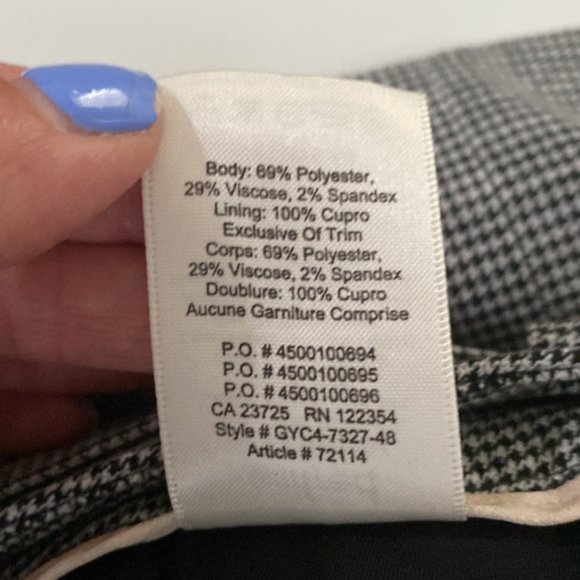 Aritzia Wilfred Houndstooth Front Tie Midi Skirt Size 00 - Picture 8 of 8